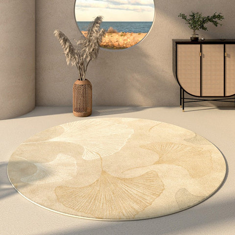 Entryway Round Rugs, Circular Modern Rugs under Coffee Table, Modern Round Rugs for Dining Room, Abstract Contemporary Round Rugs under Sofa-HomePaintingDecor