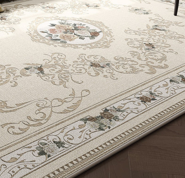 French Style Modern Rugs Next to Bed, Large Modern Rugs for Living Room, Modern Rugs under Dining Room Table, Modern Carpets for Bedroom-HomePaintingDecor