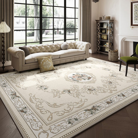 French Style Modern Rugs Next to Bed, Large Modern Rugs for Living Room, Modern Rugs under Dining Room Table, Modern Carpets for Bedroom-HomePaintingDecor