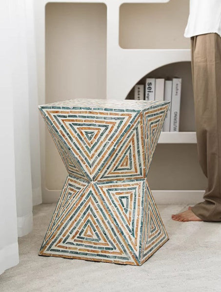 Modern Small End Table, Contemporary Small Sofa Side Table, Unique Shell Small Side Table, Portable Casual Side Table, Creative Coffee Table-HomePaintingDecor