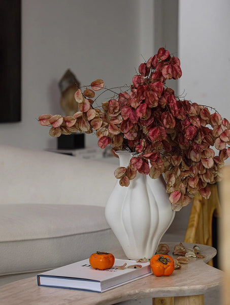 Large Porcelain Vases for Modern Home Decor, Unique Handmade Modern Flower Vase, Centerpiece Ceramic Bouquet Vases, Contemporary Vases on Dining Table-HomePaintingDecor