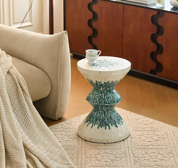 Modern Side Table, Shell Small Sofa Side Table, Contemporary Bedside Table, Bedside Small Side Table, Small End Table, Portable Casual Side Table, Creative Coffee Table, Contemporary Side Table-HomePaintingDecor