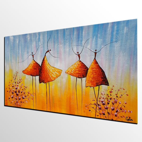Wall Art Paintings, Paintings for Bedroom, Canvas Abstract Painting, Large Painting for Sale, Ballet Dancer Painting, Abstract Canvas Painting-HomePaintingDecor