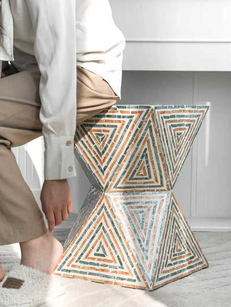 Contemporary Small Sofa Side Table, Shell Small Side Table, Unique Small End Table, Portable Casual Side Table, Creative Coffee Table-HomePaintingDecor