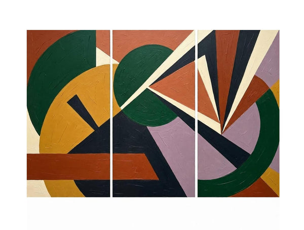 Hand Painted Canvas Art, Multi Panel Wall Painting, Modern Contemporary Paintings, Original Geometric Abstract Paintings-HomePaintingDecor
