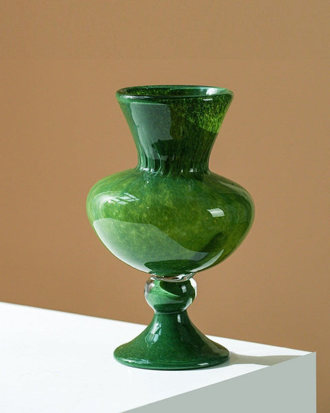 Contemporary Vase for Modern Home Decor, Unique Modern Glass Vase, Modern Glass Flower Vases, Handmade Liuli Vases, Centerpiece Vases on Table-HomePaintingDecor