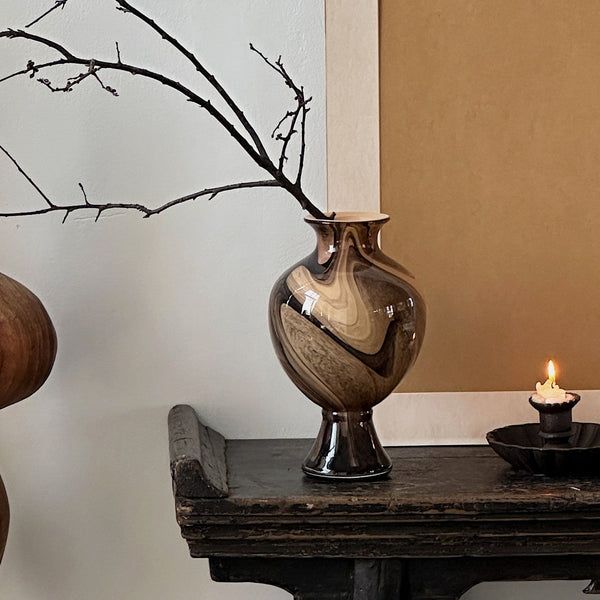 Modern Vases for Flowers, Unique Handmade Glass Bud Vases, Vintage Glass Flower Vases, Flower Vases on Table-HomePaintingDecor