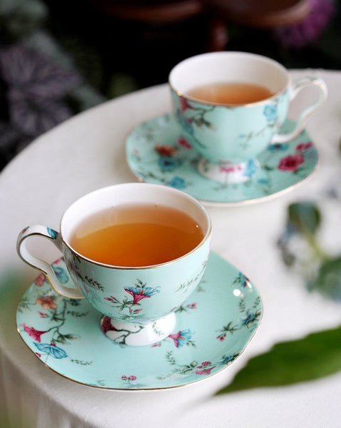 Elegant Coffee Cup, Porcelain Coffee Cups, Coffee Cup in Gift Box, Porcelain Tea cups, Vintage Tea Cup Set, British Tea Cup with Saucer, Afternoon Tea Cup with Saucer Set-HomePaintingDecor