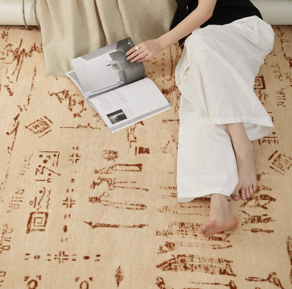 Geometric Contemporary Rugs, Abstract Contemporary Modern Rugs for Dining Room, Mid Century Modern Rugs for Living Room