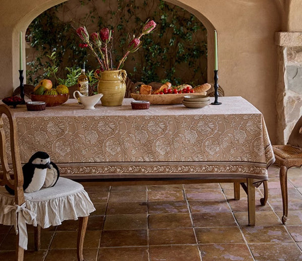 Farmhouse Table Cloth, Extra Large Rectangular Table Covers for Kitchen, Dining Room Flower Table Cloths, Square Tablecloth for Round Table-HomePaintingDecor