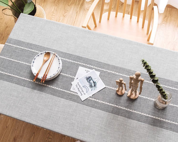 Large Rectangle Table Cover for Dining Room Table, Modern Rectangular Table Cloth for Oval Table, Cotton and Linen Tablecloth for Kitchen-HomePaintingDecor