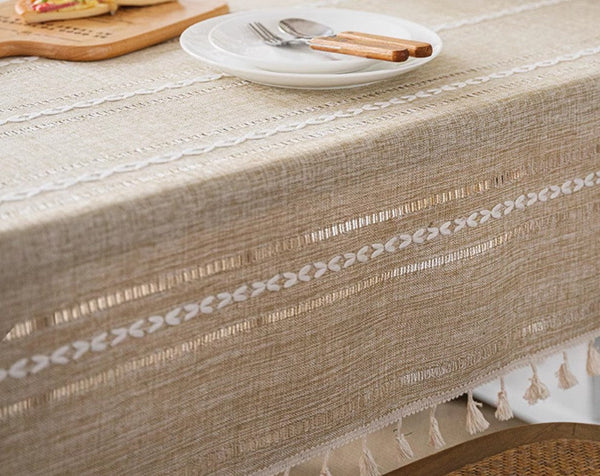 Extra Large Modern Rectangular Table Cloth for Dining Room Table, Linen Square Tablecloth for Kitchen, Large Table Covers for Sale-HomePaintingDecor