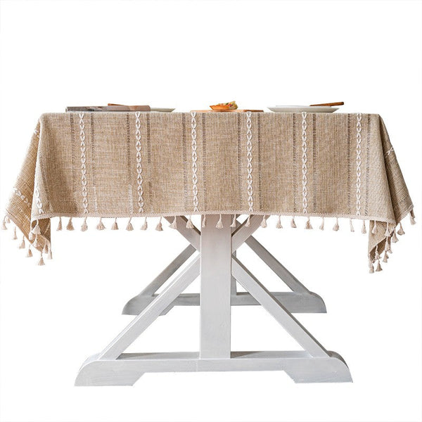 Extra Large Modern Rectangular Table Cloth for Dining Room Table, Linen Square Tablecloth for Kitchen, Large Table Covers for Sale-HomePaintingDecor