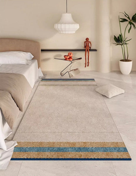 Modern Rugs under Dining Room Table, Abstract Area Rugs for Living Room, Modern Carpets for Kitchen, Geometric Contemporary Modern Rugs Next to Bed-HomePaintingDecor