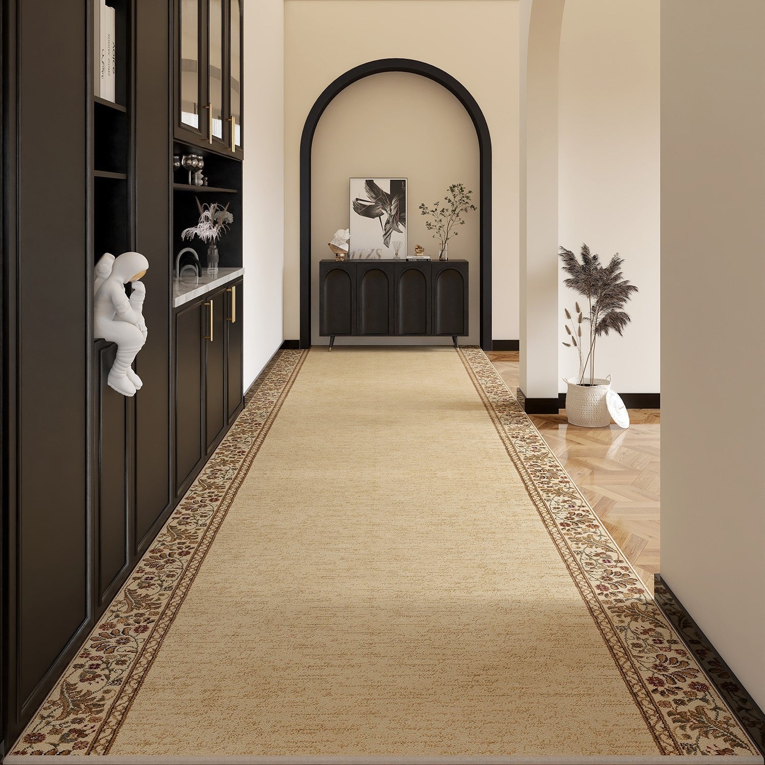 Extra Long Hallway Runners, Traditional Persian Long Narrow Runner Rugs, Non Slip Entrance Runner Rugs, Washable Entryway Runner Rug Ideas, Kitchen Runner Rugs-HomePaintingDecor