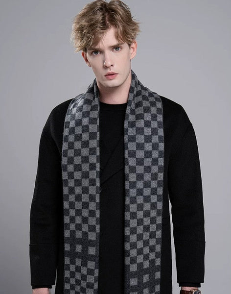 Men's Wool Scarf Winter, Business Wool Scarf for Gentleman, Modern Casual Scarf Men, Formal Men Scarf Styles, Men's Winter Scarf, Thick Wool Scarf for Men