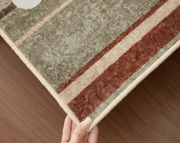 Contemporary Area Rugs for Dining Room, Large Modern Rugs for Living Room, Mid Century Modern Rugs for Bedroom-HomePaintingDecor