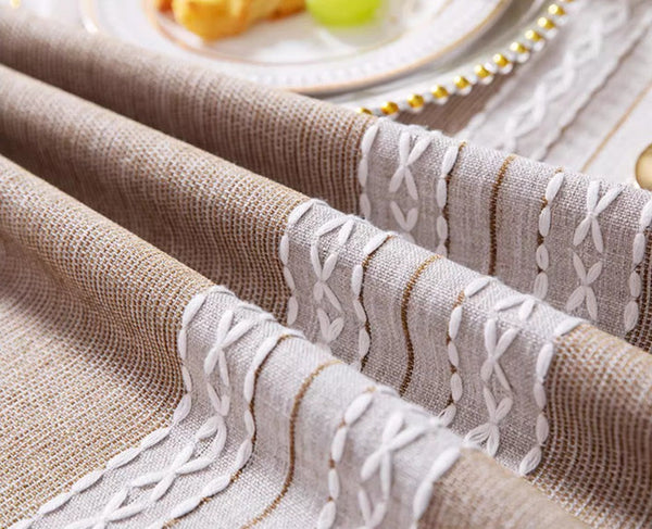 Large Cotton and Linen Rectangle Table Covers for Dining Room Table, Modern Table Cloth for Kitchen, Rectangular Tablecloths for Coffee Table-HomePaintingDecor