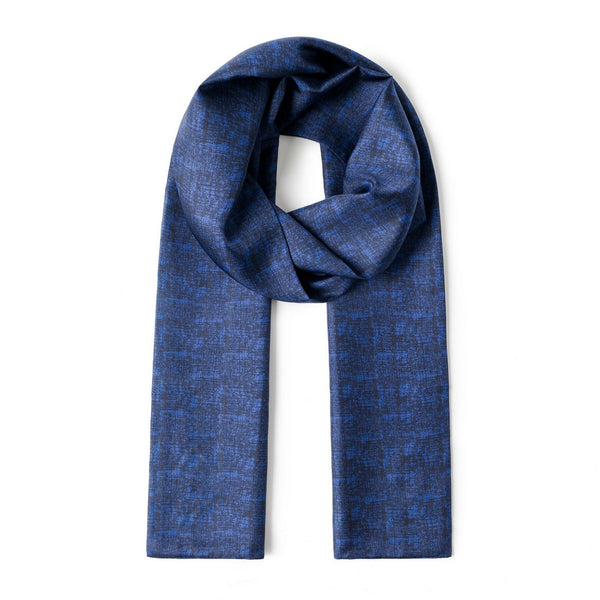 Luxury Blue Silk Neck Scarf, Silk Scarf For Suit, Formal Wear Silk Scarf, Silk Ascot For Men, British Style Long Scarf, Business Silk Scarf Men, Mens Spring Autumn Scarf, Lightweight Silk Scarf Men-HomePaintingDecor