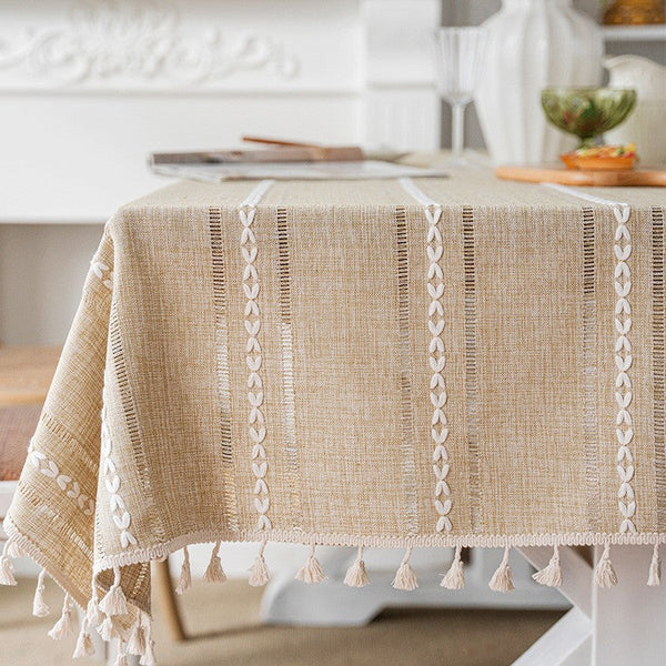 Extra Large Modern Rectangular Table Cloth for Dining Room Table, Linen Square Tablecloth for Kitchen, Large Table Covers for Sale-HomePaintingDecor