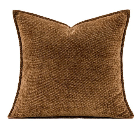 Large Brown Modern Throw Pillows for Couch, Contemporary Modern Sofa Pillows for Bedroom, Simple Decorative Throw Pillows, Large Throw Pillow for Interior Design-HomePaintingDecor