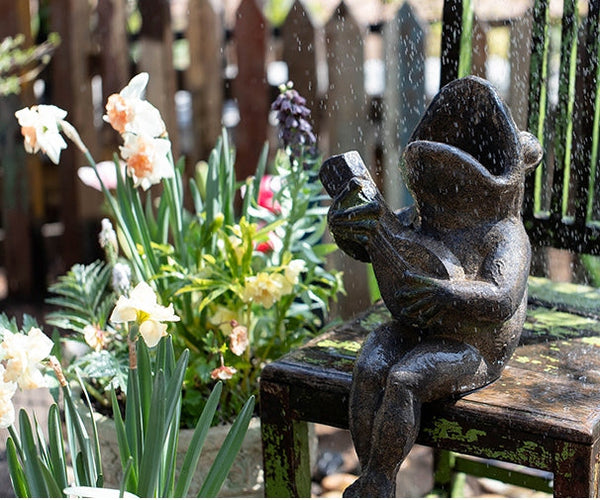 Garden Animal Statues, Unique Modern Garden Sculptures, Frog Flowerpot for Garden Decoration, Beautiful Cute Frog Statues, Creative Villa Outdoor Gardening Ideas-HomePaintingDecor