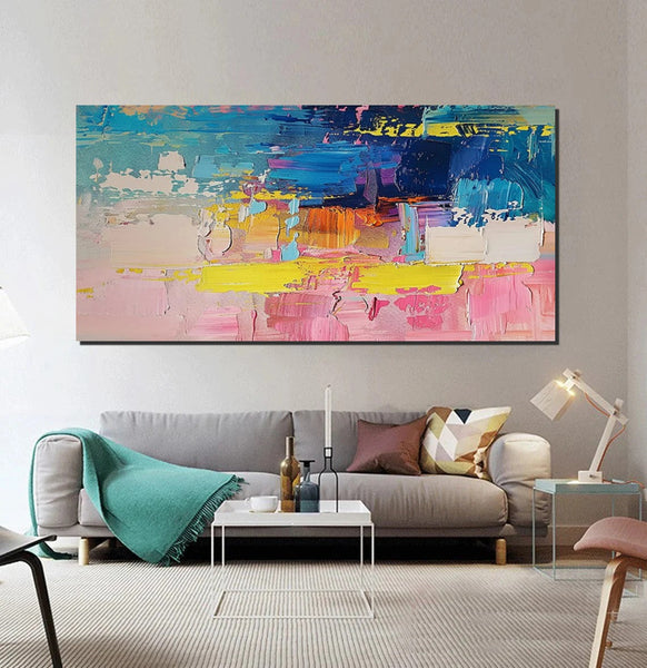 Abstract Wall Art for Bedroom, Modern Paintings for Living Room, Acrylic Painting on Canvas, Original Canvas Art, Simple Abstract Artwork-HomePaintingDecor