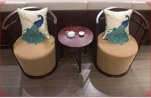 Beautiful Decorative Throw Pillows, Embroider Peacock Cotton and linen Pillow Cover, Decorative Sofa Pillows, Decorative Pillows for Couch-HomePaintingDecor