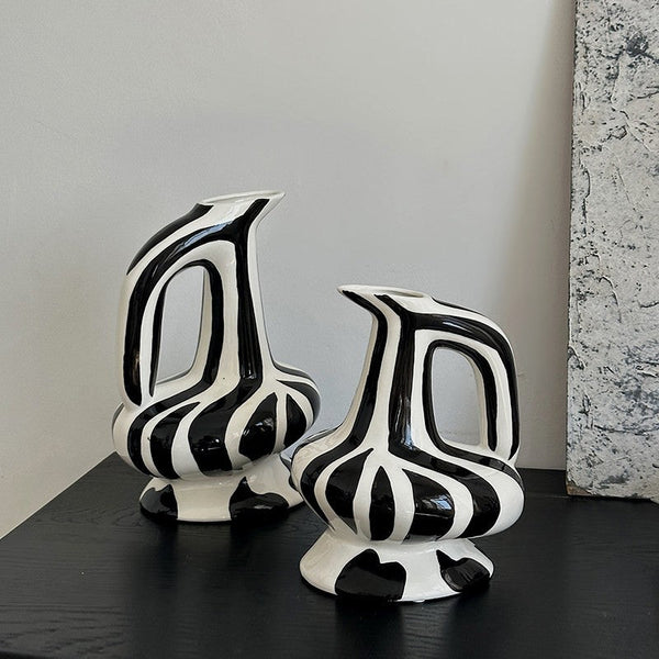 Porcelain Bud Vases, Handmade Water Holding Flower Vases, Modern Ceramic Flower Vases, Small Flower Vases on Table-HomePaintingDecor