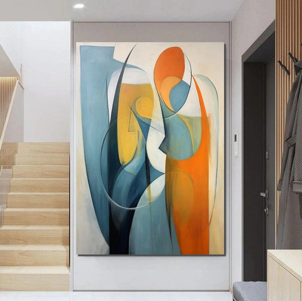 Acrylic Abstract Paintings, Buy Abstract Painting Online, Simple Modern Art, Bedroom Wall Art Paintings, Large Painting on Canvas-HomePaintingDecor