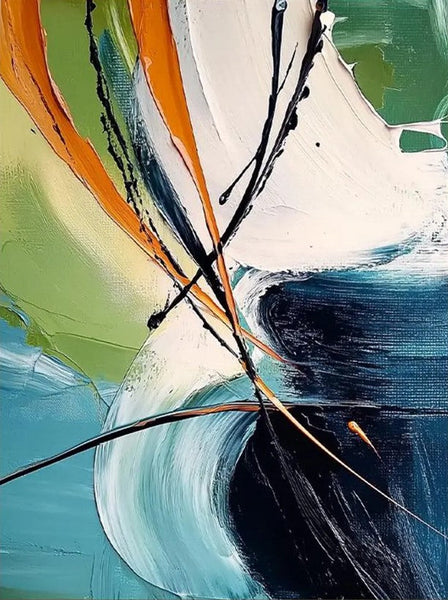 Dining Room Canvas Painting, Contemporary Modern Artwork, Large Canvas Painting for Office, Simple Modern Acrylic Paintings-HomePaintingDecor