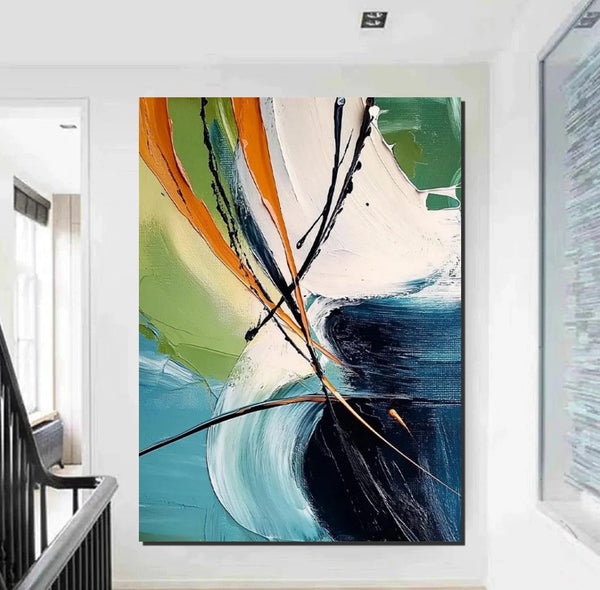 Dining Room Canvas Painting, Contemporary Modern Artwork, Large Canvas Painting for Office, Simple Modern Acrylic Paintings-HomePaintingDecor