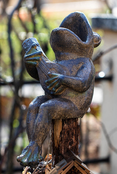Garden Animal Statues, Unique Modern Garden Sculptures, Frog Flowerpot for Garden Decoration, Beautiful Cute Frog Statues, Creative Villa Outdoor Gardening Ideas-HomePaintingDecor