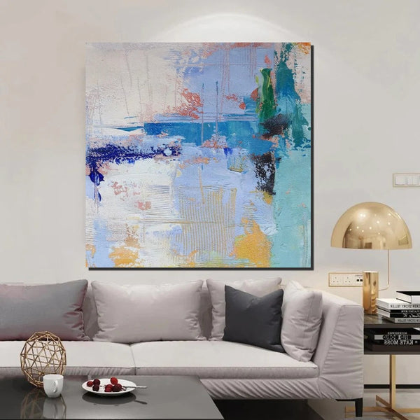 Bedroom Acrylic Painting, Simple Painting Ideas, Contemporary Art Painting, Living Room Wall Painting, Extra Large Canvas Painting, Modern Paintings-HomePaintingDecor