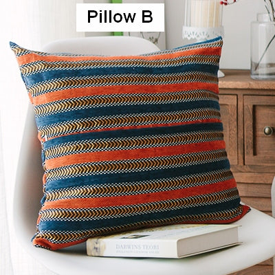 Decorative Throw Pillows for Living Room, Bohemian Style Chenille Pillow Cover, Bohemian Decorative Sofa Pillows-HomePaintingDecor