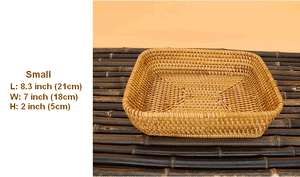 Small Rattan Storage Baskets, Storage Baskets for Shelves, Kitchen Storage Basket, Woven Storage Baskets for Bathroom-HomePaintingDecor
