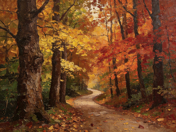 Landscape Canvas Paintings, Autumn Forest Landscape, Canvas Wall Art Paintings, Hand Painted Canvas Art, Original Oil Paintings, Buy Small Canvas Paintings-HomePaintingDecor