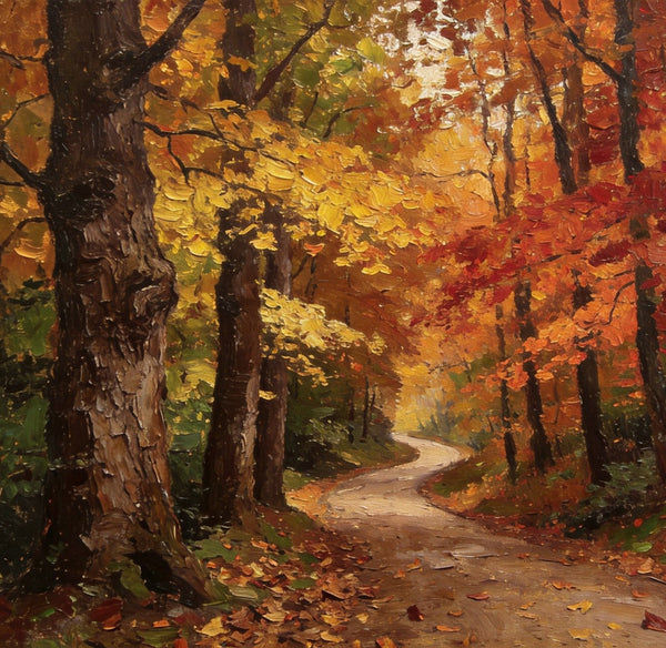 Landscape Canvas Paintings, Autumn Forest Landscape, Canvas Wall Art Paintings, Hand Painted Canvas Art, Original Oil Paintings, Buy Small Canvas Paintings-HomePaintingDecor