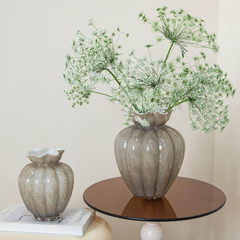 Color Glaze Vase, Contemporary Vases For Modern Home Decor Vibrant Artistic Glaze
