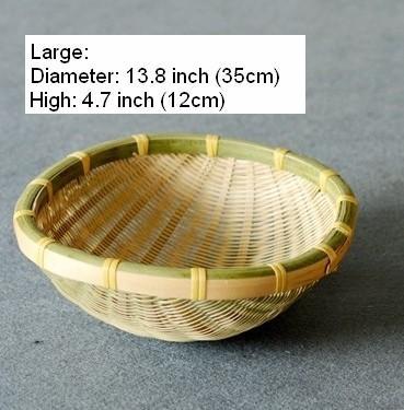 Natural Bamboo Baskets, Kitchen Storage Baskets, Farmhouse Storage Basket, Hand Woven Storage Baskets, Snacks Basket, Set of 3-HomePaintingDecor