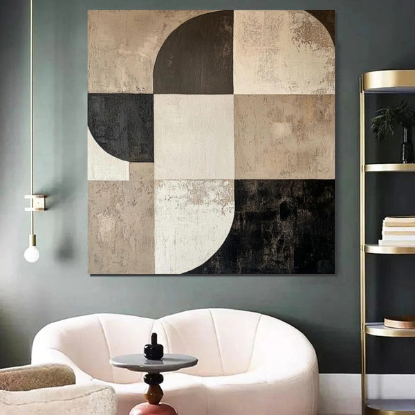 Large Painting on Canvas, Simple Modern Art, Bedroom Wall Art Paintings, Acrylic Abstract Paintings, Buy Abstract Painting Online, Black Abstract Paintings-HomePaintingDecor