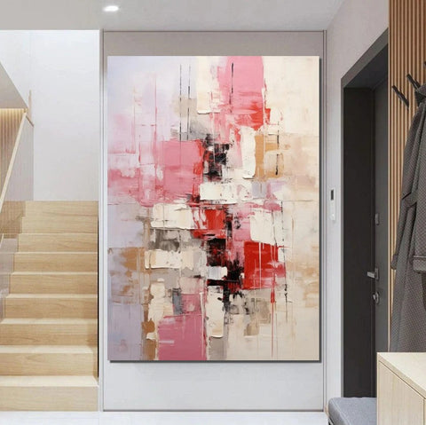 Bedroom Modern Wall Art Paintings, Palette Knife Paintings, Acrylic Paintings on Canvas, Abstract Painting for Living Room, Large Paintings Behind Sofa-HomePaintingDecor