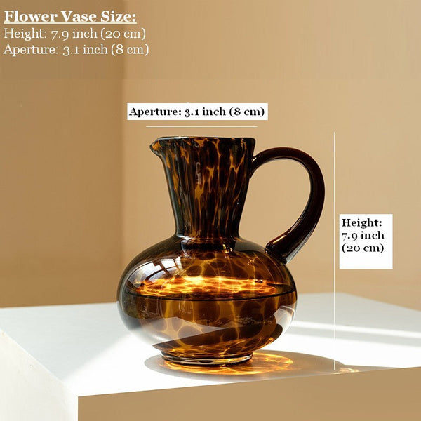 Handmade Modern Vases for Bedroom, Decorative Glass Vase, Mid Century Glass Vases, Centerpiece Contemporary Vases on Table, Modern Glass Vase for Flowers