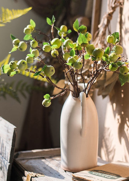 Green Apple Branch, Fruit Branch, Table Centerpiece, Beautiful Modern Flower Arrangement Ideas for Home Decoration, Simple Artificial Floral for Dining Room-HomePaintingDecor