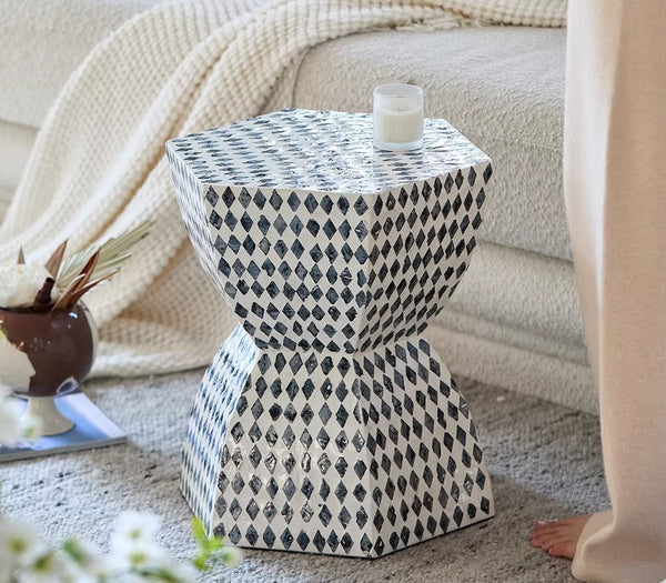 Small End Table, Modern Side Table, Bedside Small Side Table, Contemporary Bedside Table, Shell Small Sofa Side Table, Portable Casual Side Table, Creative Coffee Table, Contemporary Side Table-HomePaintingDecor