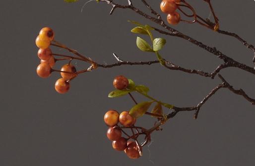 Rustic Artificial Autumn Fruit, Stem 28" Tall, Flower Arrangement, Botanicial Plant-HomePaintingDecor