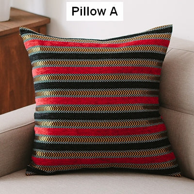 Decorative Throw Pillows for Living Room, Bohemian Style Chenille Pillow Cover, Bohemian Decorative Sofa Pillows-HomePaintingDecor