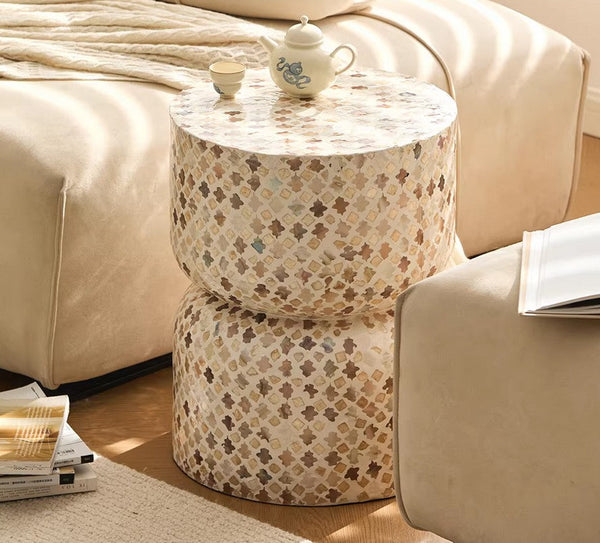 Modern Side Table, Contemporary Bedside Table, Bedside Small Side Table, Elegant Small End Table, Creative Coffee Table, Contemporary Side Table, Portable Casual Side Table, Shell Small Sofa Side Table-HomePaintingDecor
