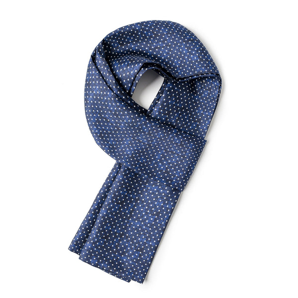 Formal Wear Silk Scarf, Silk Ascot For Men, British Style Long Scarf, Luxury Blue Silk Neck Scarf, Silk Scarf For Suit, Business Silk Scarf Men, Mens Spring Autumn Scarf, Lightweight Silk Scarf Men-HomePaintingDecor