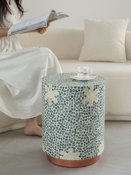 Modern Small Sofa Side Table, Unique Small End Table, Creative Coffee Table, Contemporary Round Side Table, Portable Casual Side Table-HomePaintingDecor